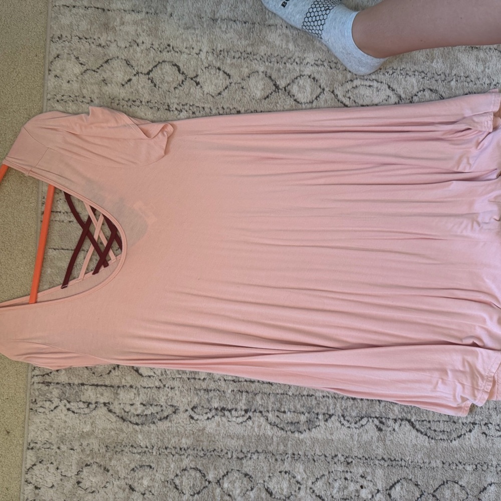 Umgee Pink Dress with Crisscross Back